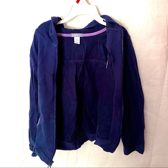 Carter’s Girl’s Zip down Navy Blue sweatshirt S 6X - Picture 2 of 6
